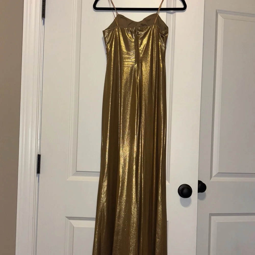 Ralph Lauren Metallic Gold Evening Gown - Picture 4 of 8
